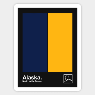 Alaska State Flag  // Original Minimalist Artwork Poster Design Sticker